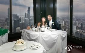 signature room at 95th floor wedding