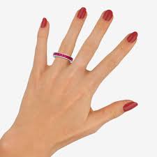 Each ring is made in the uk to a high quality by our experienced jewellery craftsmen. Art Deco Inspired Ruby Full Eternity Ring In Platinum At Susannah Lovis Antique Jewellery