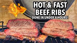 how to smoke beef ribs hot and fast in