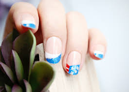 A navy short nail design mixes cobalt blue with electric red and white. Red White And Blue Patriotic Nail Art For 4th Of July