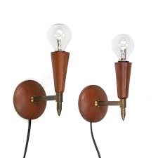 Small Danish Vintage Wall Lamps Set Of