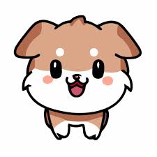 cute dog ilration dog kawaii chibi