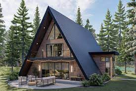 Modern A Frame House Plan With Side