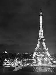 Paris At Night Black And White Eiffel