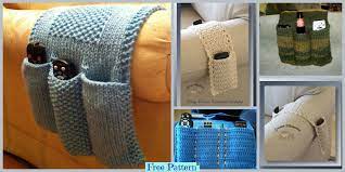 Drape this caddy over the arm of your favorite chair for working on those smaller portable projects. Knit Crochet Remote Caddy Free Patterns Diy 4 Ever