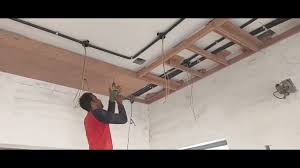 install wooden false ceiling