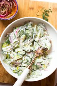 creamy greek cuber salad little broken