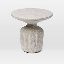 tambor concrete outdoor drum side table