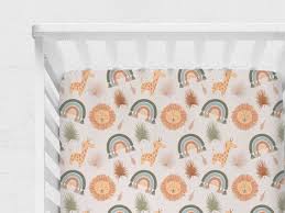 Boho Jungle Crib Sheet Baby Boy Crib