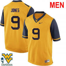 Mens 9 Adam Jones West Virginia Gold 2019 Ncaa Football Jersey