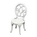 iron garden chair white