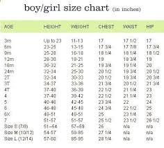 Boys And Girls Crochet Size Chart Crochet Baby Clothes