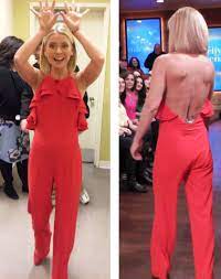 Kelly Ripa in a red jumpsuit from ...