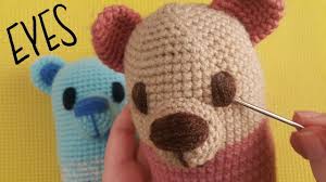 Satin stitched doll eyes 1. Part1 Bear S Eyes How To Embroider Facial Features For Knot Forgotten Toys Amigurumi Tutorial Youtube