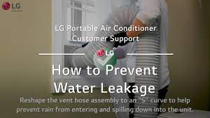 lg portable ac how to prevent water