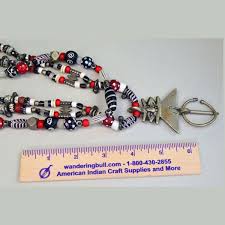 trade bead necklace three strand the
