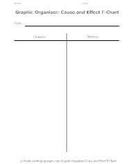 Punctual Free T Chart Graphic Organizer Cause And Effect T
