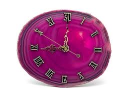 Agate Clock Pink Wall Clock Round Wall