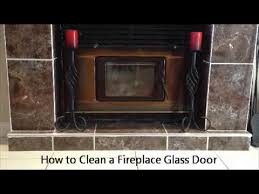 how to clean a fireplace glass door