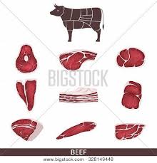 Set Beef Meat Steaks Vector Photo Free Trial Bigstock