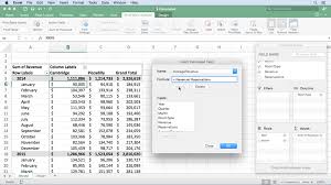 Excel For Mac 2016 Pivot Tables In Depth