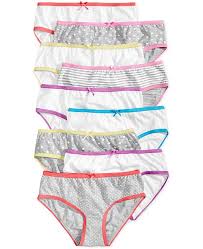 9 Pk Pop Of Heathers Cotton Brief Underwear Little Girls Big Girls