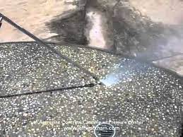Aggregate Concrete Cleaning Patio