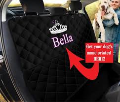 Personalized Princess King Dog Car Seat