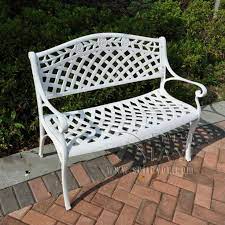 Chair Garden Bench White Bronze