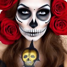 beautiful halloween makeup skull look