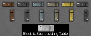 When clicking on the recipe it places 1 of those specific blocks used for making the item into the 4x4 crafting square. 1 0 1 1 1 2 Electric Stonecutting Table V1 5 12 Aug 2020