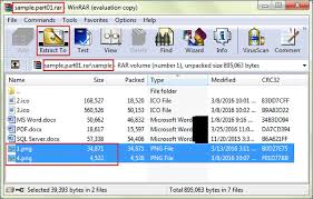 extract multi volume rar zip file in winrar