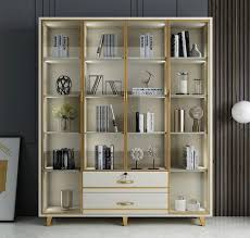 Facmas Small Bookshelf White Bookcase