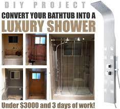 a bathtub into a luxury walk in shower