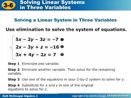 Ppt Use Elimination To Solve The