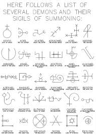 Demonic Sigils Elementals Or Demons Are To Be Called