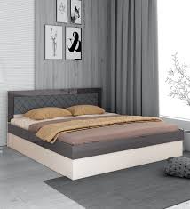 Pearl King Size Bed In Grey White