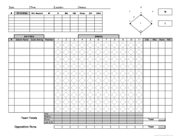 free printable baseball score sheet