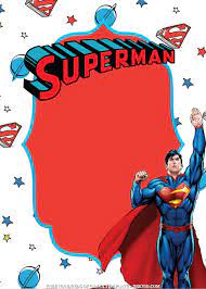 superman canva birthday invitation