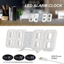 3d Led Digital Wall Clock Alarm Date