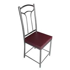 red stainless steel dining chair