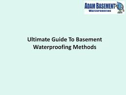 Basement Waterproofing Methods