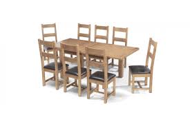 Check out our 8 dining chairs selection for the very best in unique or custom, handmade pieces from our dining chairs shops. Rustic Oak 132 198 Cm Extending Dining Table And 8 Chairs Quercus Living