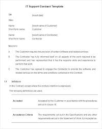 It Service Agreement Template Beautiful It Service Agreement