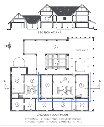 Plan Section Of Nilambur Kovilakam