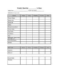 Daily Behavior Chart Middle School Behavior Charts For