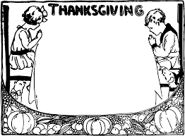 Thanksgiving Frame Prayer Border Clipart Black And White
