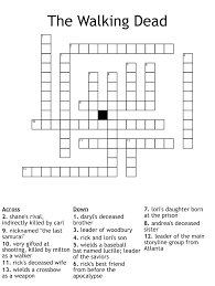 the walking dead crossword wordmint