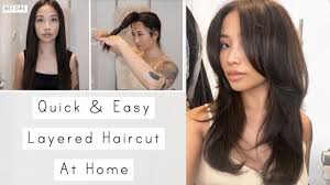quick easy layered haircut at home