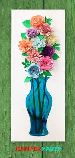 Diy Paper Flower Wall Art Mason Jars